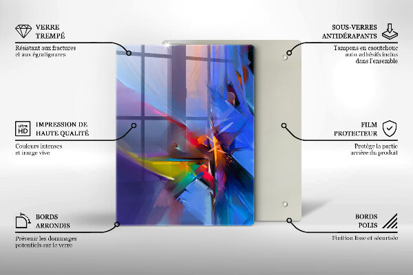 Protège plaque de cuisson Abstraction peinte