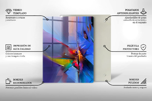 Protège plaque de cuisson Abstraction peinte