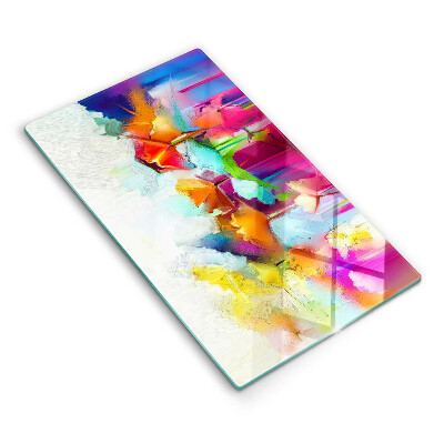 Protège plaque de cuisson Fleurs peintes