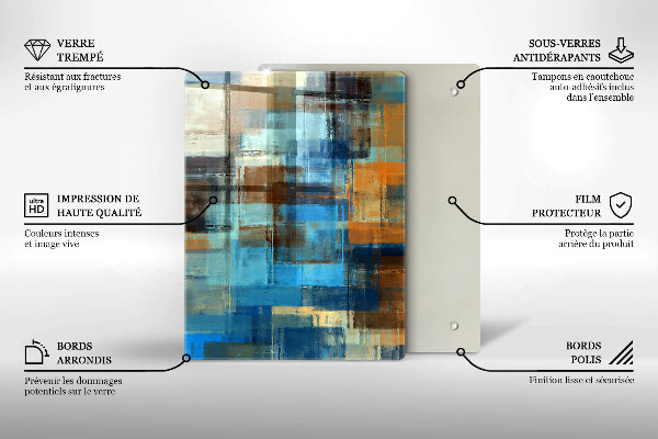 Protège plaque de cuisson Fond peint