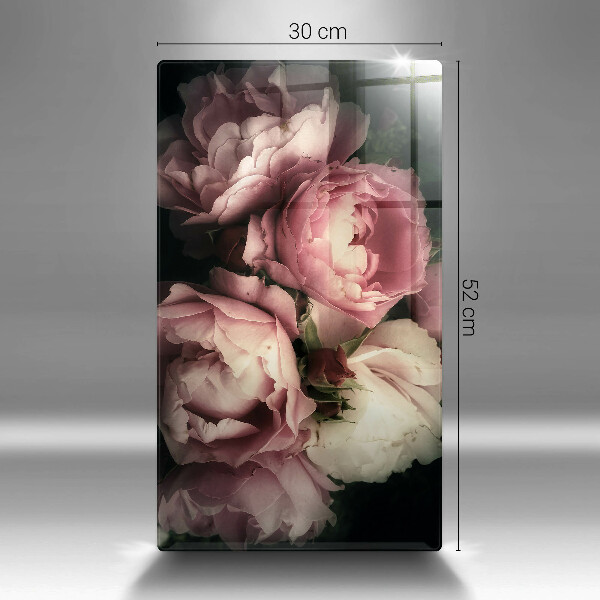 Protège plaque de cuisson Fleurs de pivoine