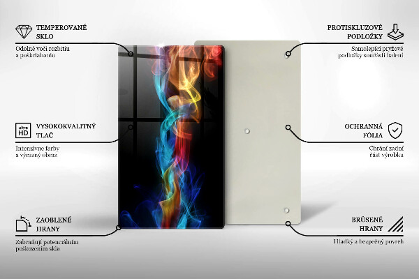 Protège plaque de cuisson Fumée colorée