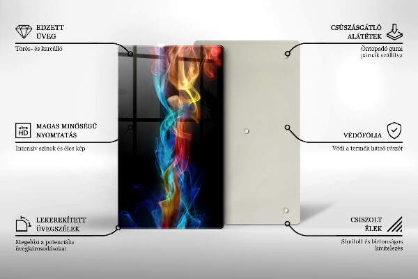 Protège plaque de cuisson Fumée colorée