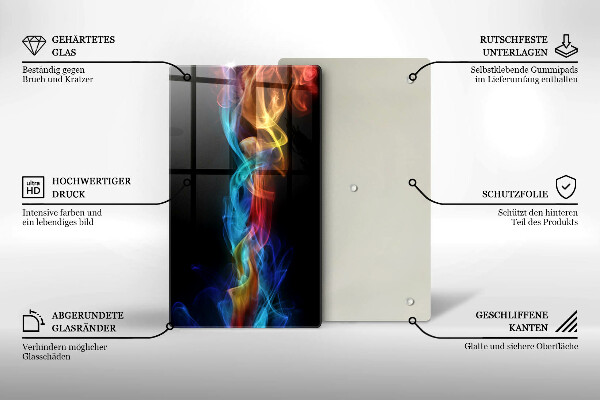 Protège plaque de cuisson Fumée colorée