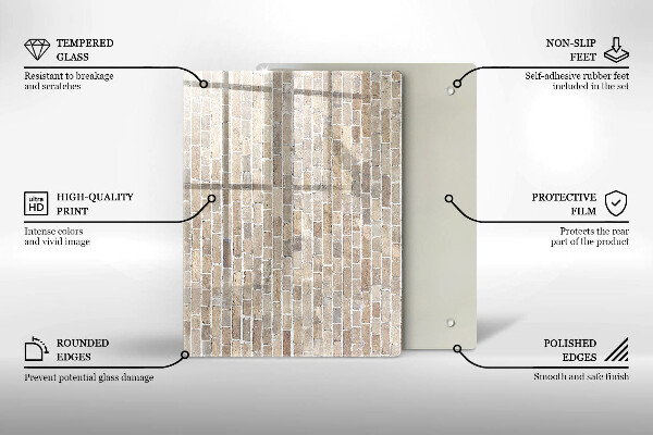 Protège plaque de cuisson Mur de briques lumineuses