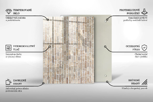 Protège plaque de cuisson Mur de briques lumineuses