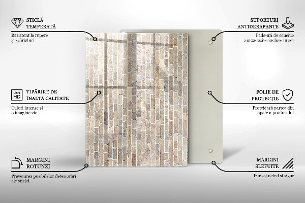 Protège plaque de cuisson Mur de briques lumineuses