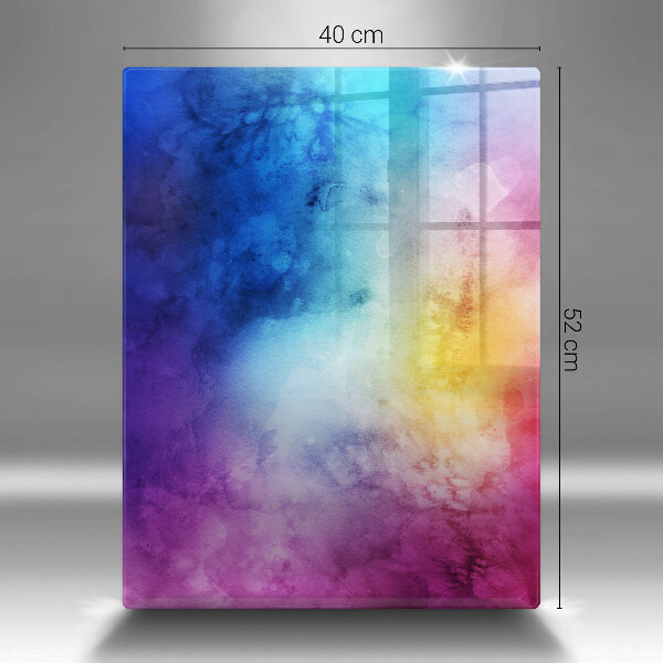 Protège plaque de cuisson Éclaboussures d'aquarelle arc-en-ciel