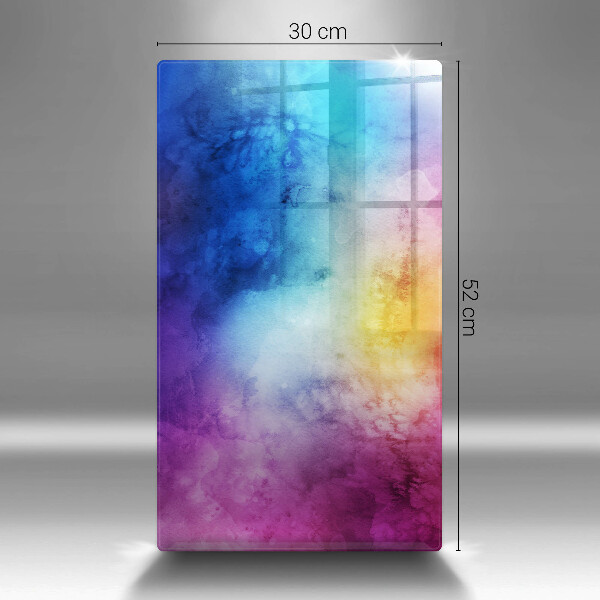 Protège plaque de cuisson Éclaboussures d'aquarelle arc-en-ciel