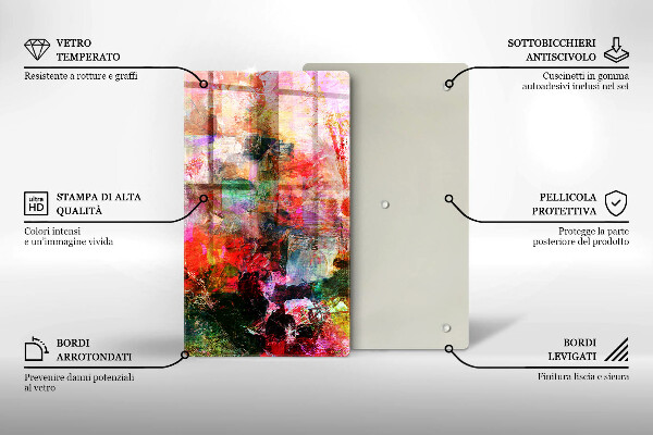 Protège plaque de cuisson Peinture abstraite