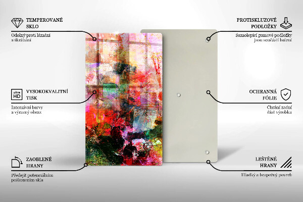 Protège plaque de cuisson Peinture abstraite