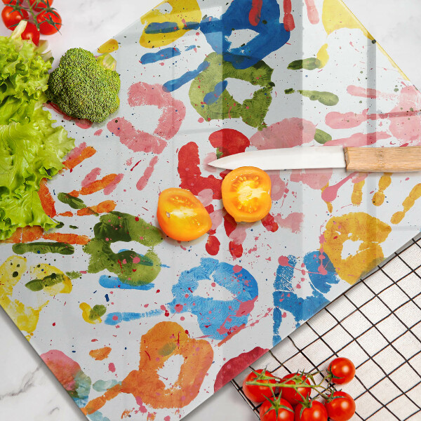 Protège plaque de cuisson Traces de mains d'enfants