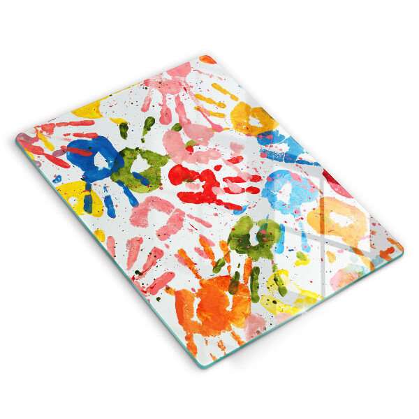 Protège plaque de cuisson Traces de mains d'enfants