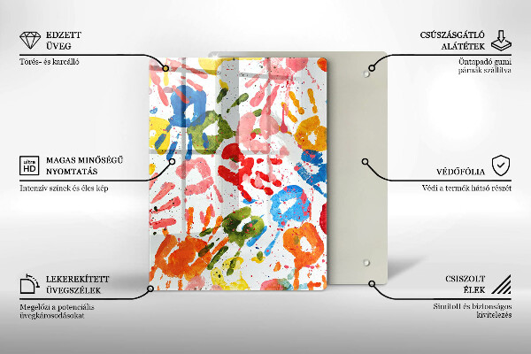 Protège plaque de cuisson Traces de mains d'enfants