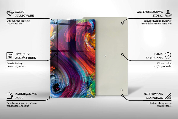 Protège plaque de cuisson Des reflets colorés