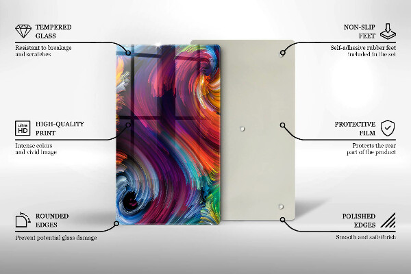 Protège plaque de cuisson Des reflets colorés