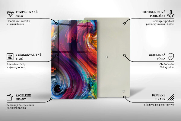 Protège plaque de cuisson Des reflets colorés