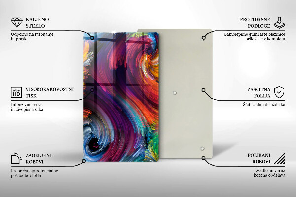 Protège plaque de cuisson Des reflets colorés