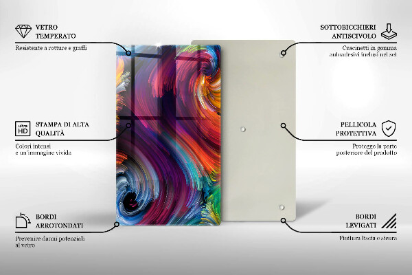 Protège plaque de cuisson Des reflets colorés