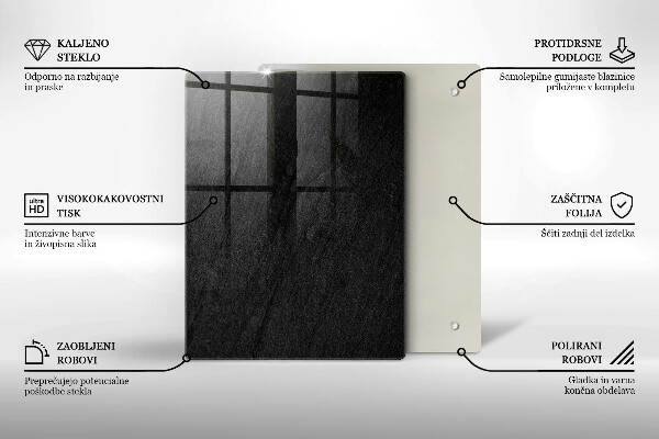 Protège plaque de cuisson texture de roche