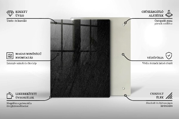 Protège plaque de cuisson texture de roche