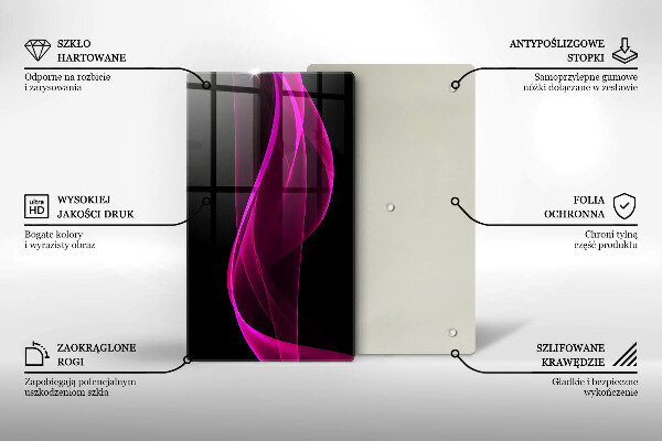 Protège plaque de cuisson Abstraction rose