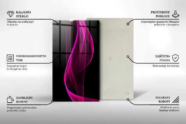 Protège plaque de cuisson Abstraction rose