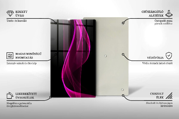 Protège plaque de cuisson Abstraction rose