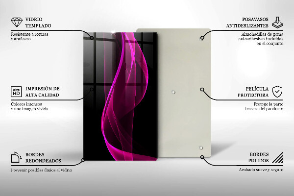 Protège plaque de cuisson Abstraction rose