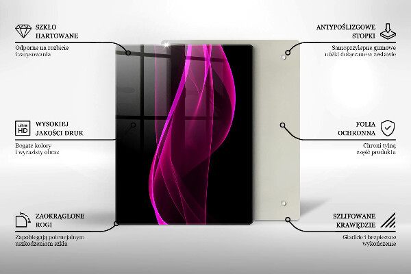 Protège plaque de cuisson Abstraction rose