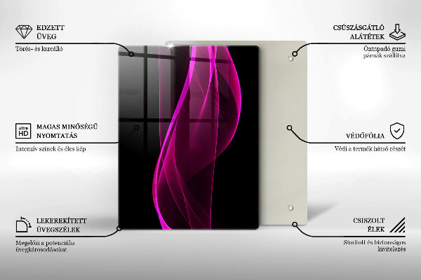 Protège plaque de cuisson Abstraction rose