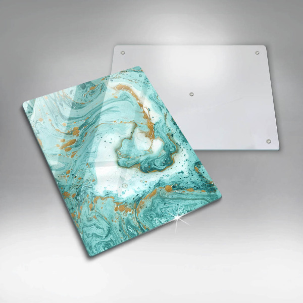 Protège plaque de cuisson Abstraction bleue