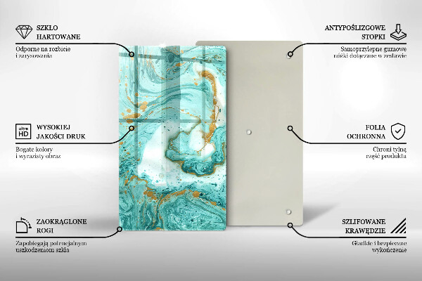 Protège plaque de cuisson Abstraction bleue