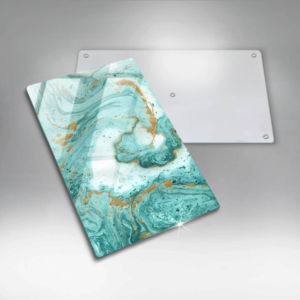 Protège plaque de cuisson Abstraction bleue