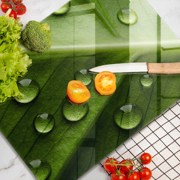 Protège plaque de cuisson Nature rosée et feuille