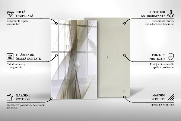 Protège plaque de cuisson Conception de lignes abstraites