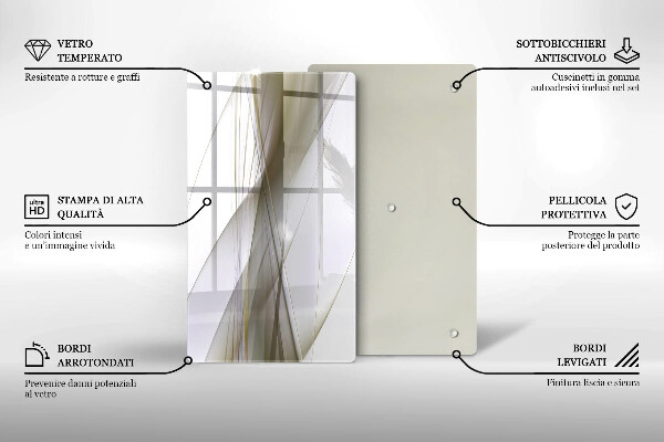 Protège plaque de cuisson Conception de lignes abstraites