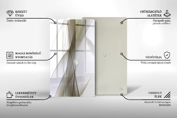 Protège plaque de cuisson Conception de lignes abstraites