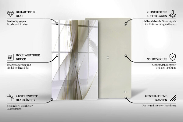 Protège plaque de cuisson Conception de lignes abstraites