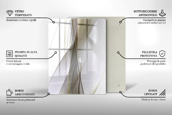 Protège plaque de cuisson Conception de lignes abstraites