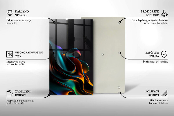 Protège plaque de cuisson Abstraction colorée