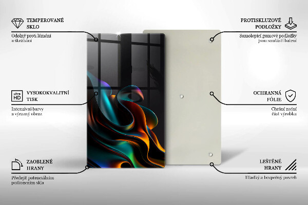 Protège plaque de cuisson Abstraction colorée