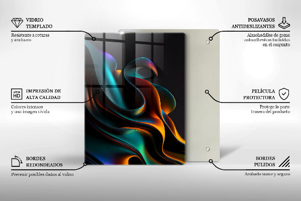 Protège plaque de cuisson Abstraction colorée