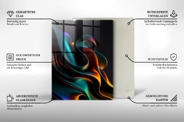 Protège plaque de cuisson Abstraction colorée