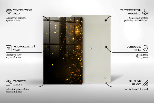 Protège plaque de cuisson Paillettes d'or