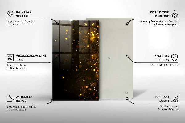 Protège plaque de cuisson Paillettes d'or