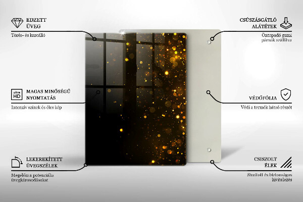 Protège plaque de cuisson Paillettes d'or
