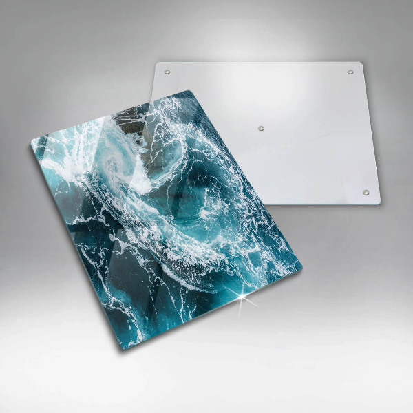 Protège plaque de cuisson Des vagues d'eau écumantes