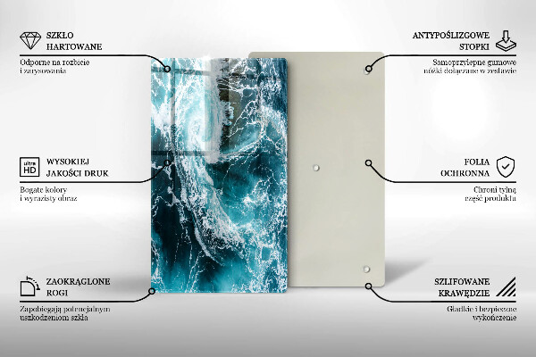 Protège plaque de cuisson Des vagues d'eau écumantes