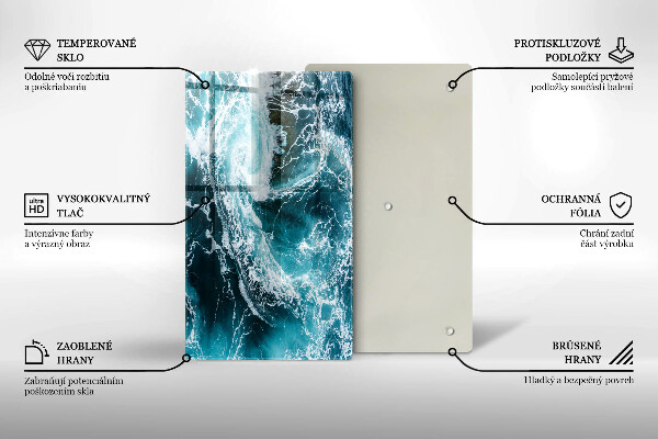 Protège plaque de cuisson Des vagues d'eau écumantes